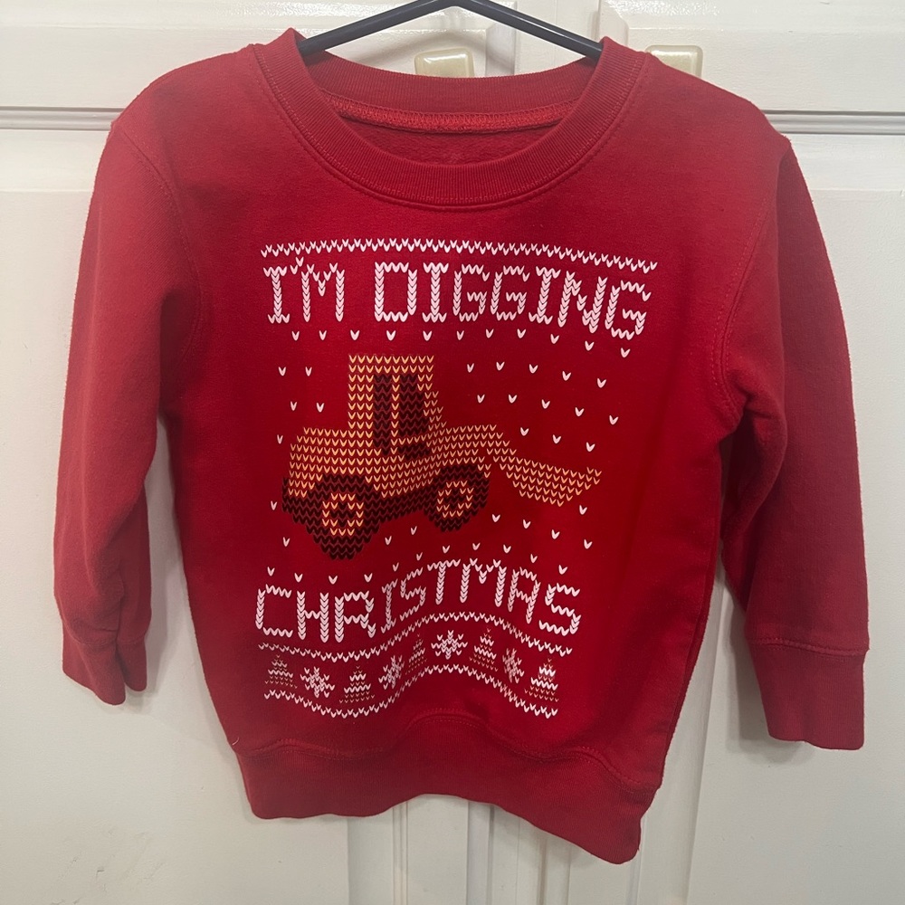 Boys Christmas sweater “I’m digging Christmas” size 3T